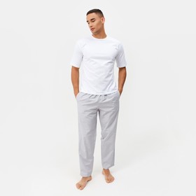 Комплект мужской (футболка, брюки) MINAKU: Home collection цвет серый, р-р 50