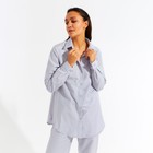 Рубашка женская MINAKU: Home collection цвет серый, р-р 44 - фото 321308959