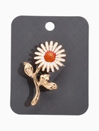 Брошь «Цветок» ромашка, цвет белый в золоте - Фото 4