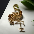 Брошь «Фламинго» сказочный, цвет белый в золоте - Фото 2