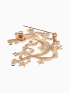 Брошь «Космос», белая в матовом золоте - Фото 4