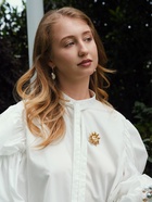 Брошь «Солнце», цвет чёрно-золотой в матовом золоте - Фото 2