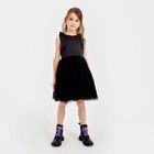 Платье для девочки MINAKU: PartyDress цвет чёрный, рост 110 - фото 9471551