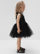 Платье нарядное для девочки MINAKU: PartyDress, однотонное, чёрное, рост 122 см - Фото 5