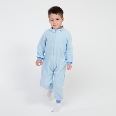 Комбинезон для мальчика флисовый, голубой, рост 80-86 см