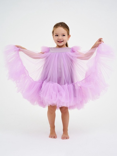 Платье нарядное для девочки KAFTAN с пышной юбкой, лиловое, рост 98-104 см