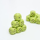 Кубик игральный 1.5х1.5х1.5 см, цветной, светло-зеленые, - фото 9472089