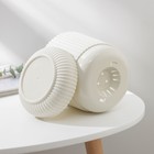 Горшок для цветов с поддоном «Вельвет», 1,6 л, d=14 см, цвет белый ротанг (комплект 2 шт) - фото 36040080