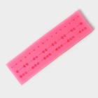 Молд для заливки «Бусы», силикон, 3 ячейки, 15.5×4.5×1.3 см, розовый - Фото 2