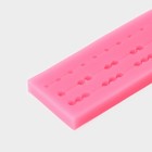 Молд для заливки «Бусы», силикон, 3 ячейки, 15.5×4.5×1.3 см, розовый - Фото 4