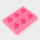 Молд для заливки «Букеты», силикон, 6 ячеек, 11.5×8×1.5 см, розовый - Фото 2