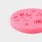 Молд для заливки «Цветочное ассорти», силикон, 5 ячеек, 10.5×1 см, розовый - Фото 4