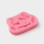 Молд Доляна «Белочка и орешки», силикон, 10×7×1,5 см, цвет розовый - Фото 2