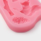 Молд Доляна «Белочка и орешки», силикон, 10×7×1,5 см, цвет розовый - фото 4338933