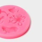 Молд для заливки «Морские друзья», силикон, 5 ячеек, d=8.3 см, розовый - Фото 3