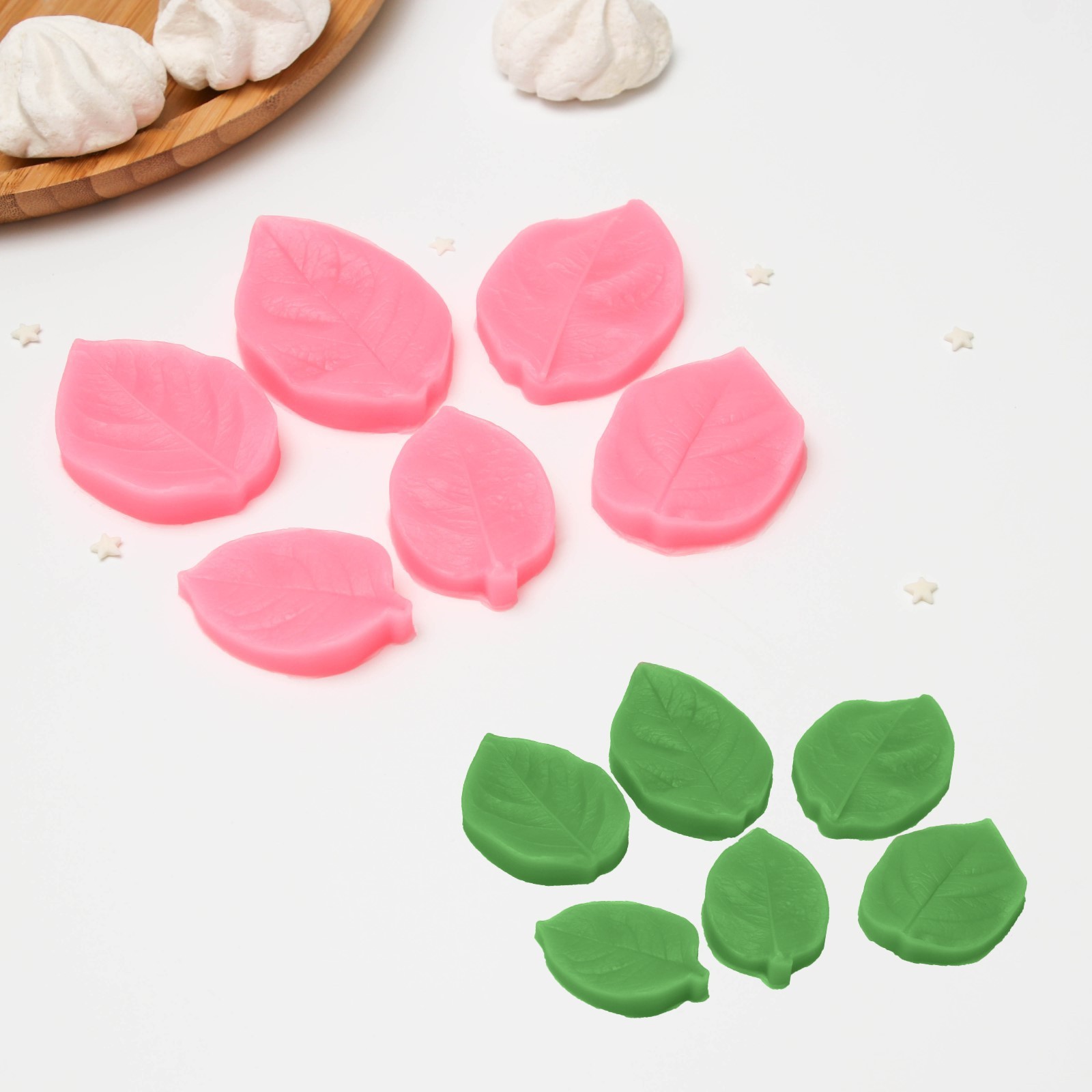 Набор силиконовых молдов «Листья вишни», 3 пары, цвет МИКС (6887489 ...