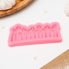 Молд «Цветочная поляна», силикон, 10×4,5×1 см, цвет МИКС 6887492