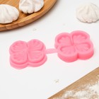 Молд «Клевер», силикон, 14×6×1 см, цвет МИКС - Фото 3