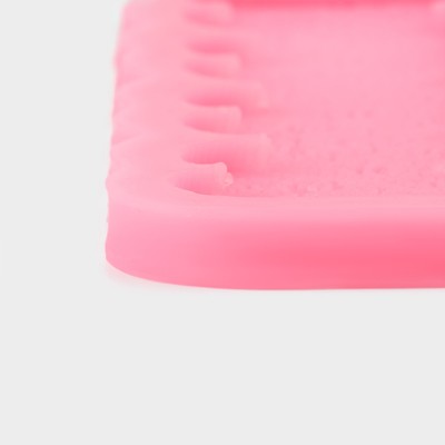 Молд для заливки «Ажурные сердца», силикон, 18×6×0.8 см, розовый