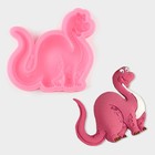 Силиконовый молд «Динозавр», 8×8×12 см, цвет розовый - фото 318710089