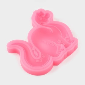 Молд для заливки «Динозавр», силикон, 8?8?12 см, розовый (комплект 2 шт)