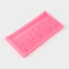 Молд для заливки «Оттепель», силикон, 12.5×6.5×1 см, розовый - Фото 2