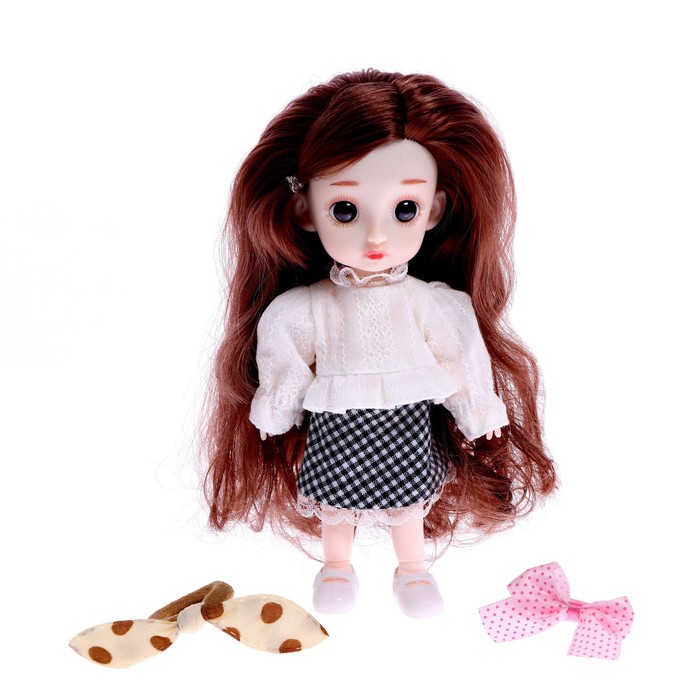 Кукла модная шарнирная «Алина» в костюме, с аксессуарами, МИКС - фото 1885268718
