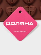 Форма для конфет и шоколада Доляна «Холодное сердце», 20.5×10×1.5 см, 15 ячеек, силикон, коричневая - Фото 7