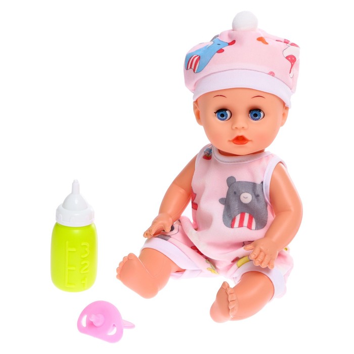 Пупс «Ляля» со звуком, в платье, МИКС 51915