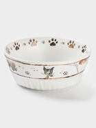 Салатник Доляна «Коты-аристократы», 450 мл, d=14 см, фарфор, белый - Фото 1