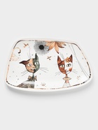 Блюдо фарфоровое сервировочное Доляна «Коты-аристократы», 30×18.5 см, белое - Фото 1