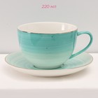 Сервиз чайный Доляна «Млечный путь», 15 предметов: 6 чашек 220 мл, 6 блюдец d=13.5 см, молочник 300 мл, сахарница 350 мл, чайник 1 л, фарфор, бирюзовый - Фото 11