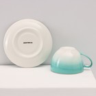 Сервиз чайный Доляна «Млечный путь», 15 предметов: 6 чашек 220 мл, 6 блюдец d=13.5 см, молочник 300 мл, сахарница 350 мл, чайник 1 л, фарфор, бирюзовый - Фото 15