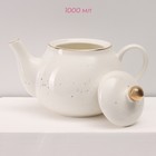 Сервиз чайный Доляна «Млечный путь», 15 предметов: 6 чашек 220 мл, 6 блюдец d=13.5 см, молочник 300 мл, сахарница 350 мл, чайник 1 л, фарфор, белый - Фото 3