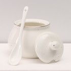 Сервиз чайный Доляна «Млечный путь», 15 предметов: 6 чашек 220 мл, 6 блюдец d=13.5 см, молочник 300 мл, сахарница 350 мл, чайник 1 л, фарфор, белый - Фото 9