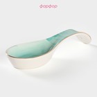 Подставка под ложку Доляна «Млечный путь», 21.5×7.5 см, фарфор, бирюзовая - Фото 2