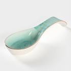 Подставка под ложку Доляна «Млечный путь», 21.5×7.5 см, фарфор, бирюзовая - Фото 3