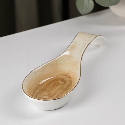 Подставка под ложку Доляна «Млечный путь», 21,5×7,5 см, цвет бежевый