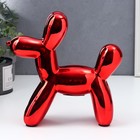 Копилка керамика "Воздушный шарик - собачка" красный 21х7,5х22 см - фото 24439812