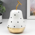 Сувенир керамика "Груша в горох" с золотом 20х12х12 см - фото 21419072