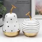 Сувенир керамика "Груша в горох" с золотом 20х12х12 см - фото 21419074