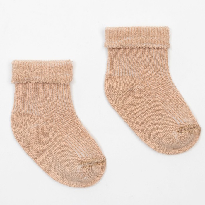 Носки детские, цвет бежевый, размер 6 - Фото 1
