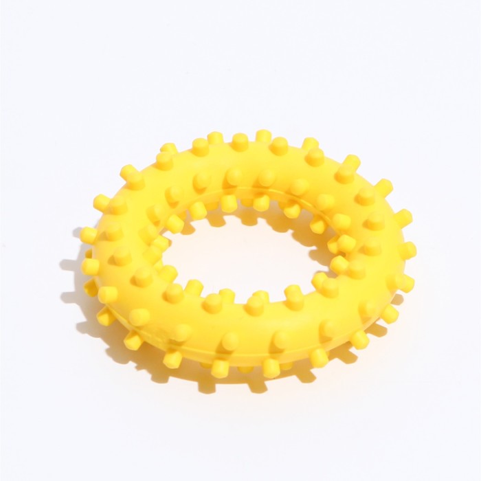 Игрушка "Кольцо с шипами №2", 6,8 см, жёлтая - Фото 1
