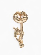 Брошь «Жест», красно-белая в золоте - Фото 3