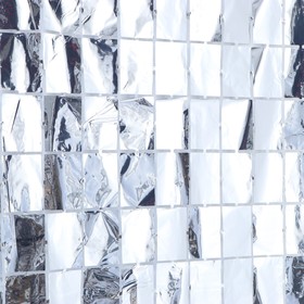 Фотозона - занавес 100×200 см, серебряный