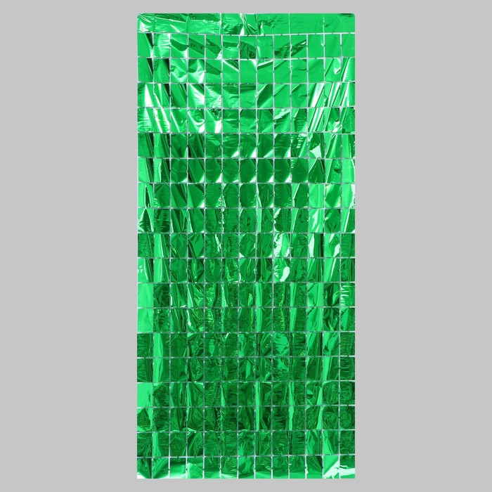 Праздничный занавес 100*200 см, цвет зелёный - Фото 1