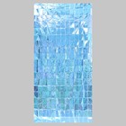 Праздничный занавес голография, 100 × 200 см., цвет голубой - фото 19635069
