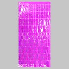 Праздничный занавес голография, 100 × 200 см., цвет фуксия - фото 24147214