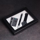 Набор подарочный 3в1 (ручка, часы, калькулятор) - фото 9473665