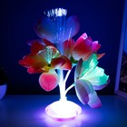 Ночник "Яркие цветы" LED от батареек 3АА h=22 см МИКС RISALUX - фото 9250442